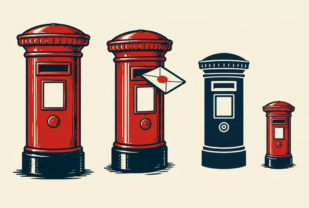 Red postbox illustration
